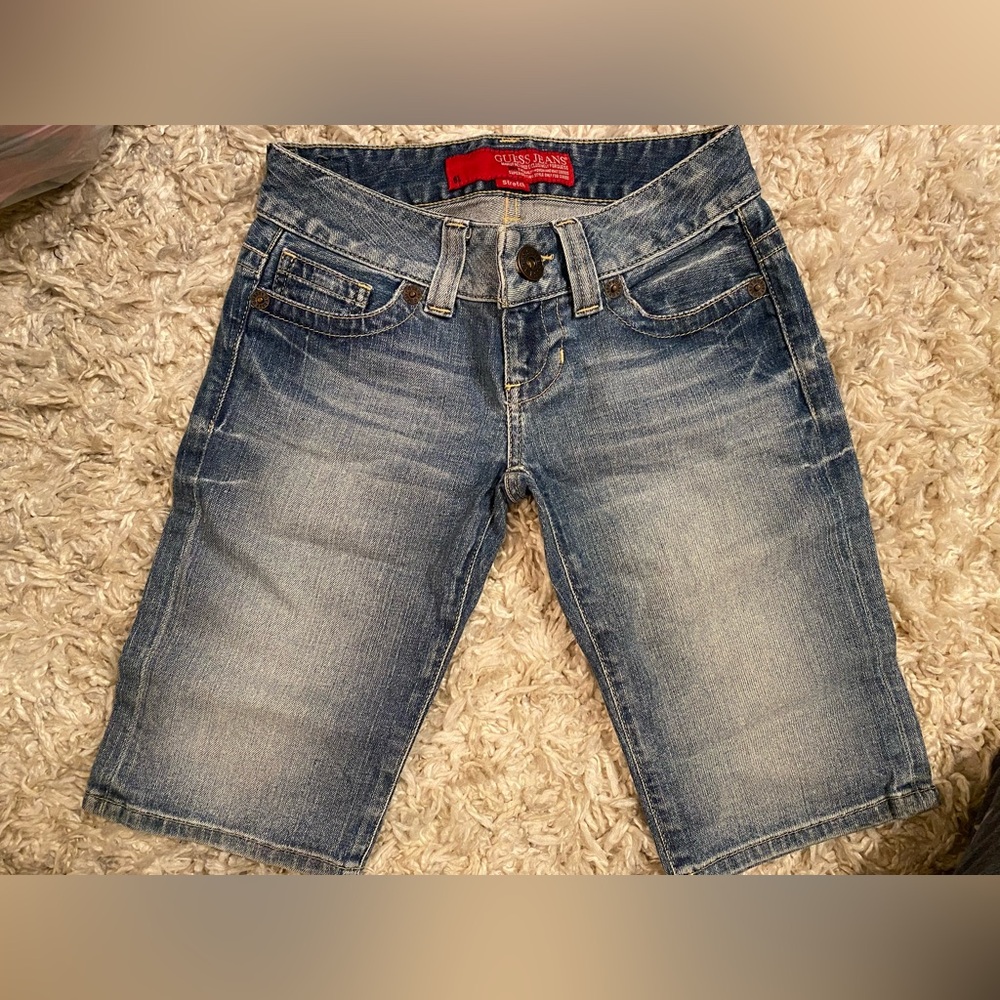 Guess Bermuda Long Denim Shorts Size 24